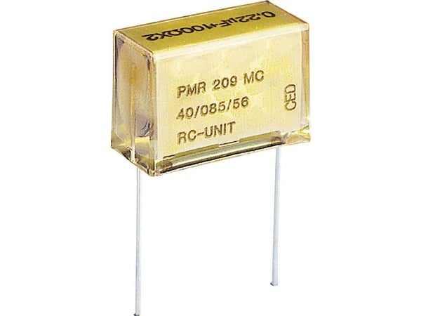 Kemet PMR209MC6100M100R30 støyreduksjonskondensator PMR, radial 0,1 µF, 250 V AC/630 V DC, 20 %, 1 stk