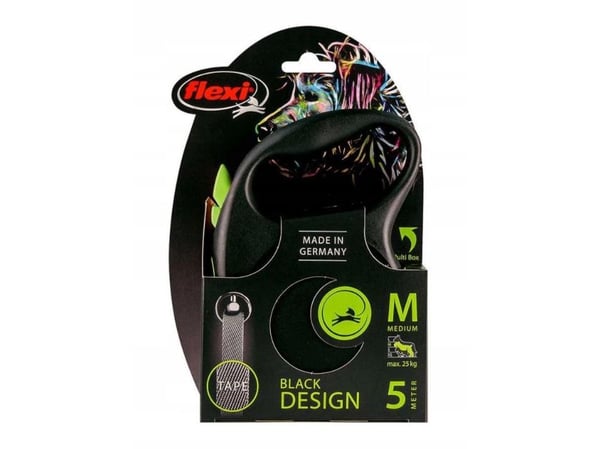 flexi Black Design M bånd 5 m, 25 kg, grøn