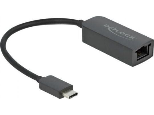 Delock - Nettverksadapter - USB-C 3.2 Gen 1 / Thunderbolt 3 - 2.5GBase-T - svart