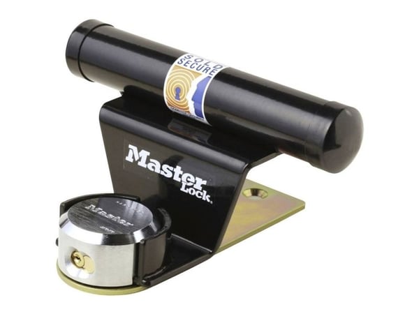 MASTER LOCK 1488EURDAT, Kjedefri hengelås, Nøkkellås, Bruk bare én nøkkel, Garage, Workshop, Sort, Stål
