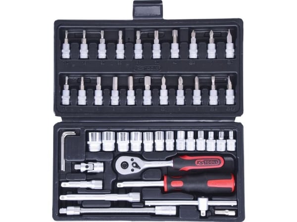 KS Tools 911.0646, Kromvanadiumstål, 3,4,5,6,7,8 mm, 1 stykker, Sort, Rød, Sølv, Sort, Rød, 1/4"