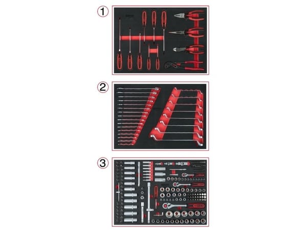 KS Tools 713.0215, Kromvanadinstål, 12,6 kg, 215 verktyg