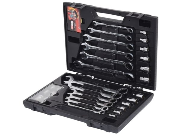 KS Tools 503.4960, Støpselsett, Metrisk, 30 hoder, Kromvanadiumstål, DIN 3113, ISO 3318, DIN 3120, ISO 1174, 2,43 kg