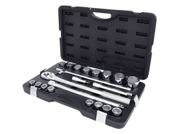 KS Tools 911.0721, Støpselsett, 3/4", 21 hoder, Kromvanadiumstål, 14,5 kg
