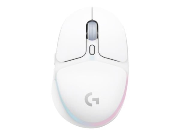 Logitech G G705 - Mus - små hender - 6 knapper - trådløs - Bluetooth - USB Logitech LIGHTSPEED-mottaker - hvit