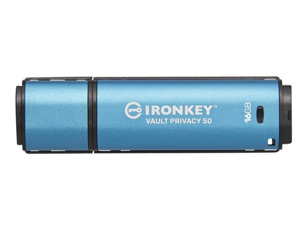 Kingston IronKey Vault Privacy 50 Series - USB-flashstasjon - kryptert - 16 GB - USB 3.2 Gen 1 - TAA-samsvar