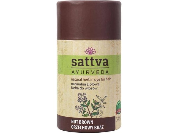 SATTVA_Natural Herbal Dye for Hair natural herbal hair dye Nut Brown 150g