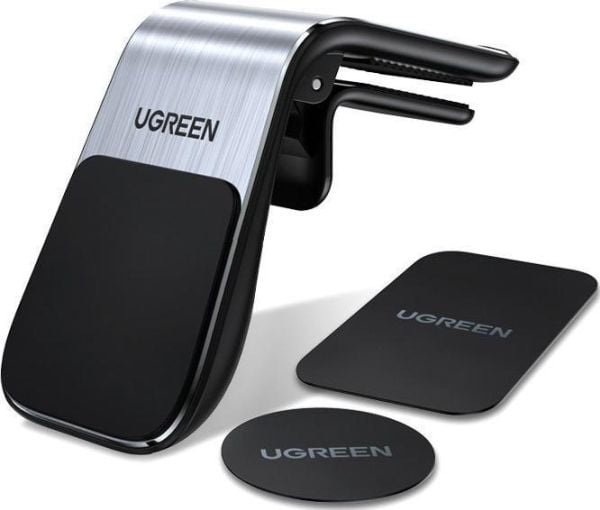 Ugreen - Bilholder for mobiltelefon - magnetic, air vent - sølv