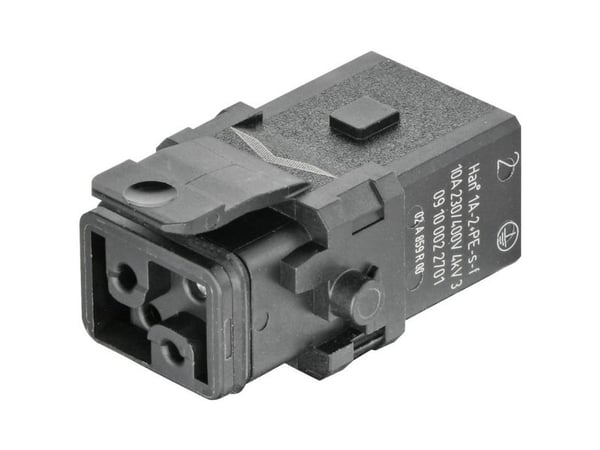 Anslutningshane 1A-2+PE-S-f lås 09 10 10 002 2701 Harting 1 st