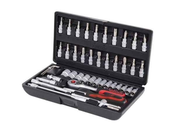 KS Tools 917.0648, Pistorasiasarja, 1/4", Brittiläinen, 1/4", T10, T15, T20, T25, T27, T30, T40, Kromivanadiini-teräs