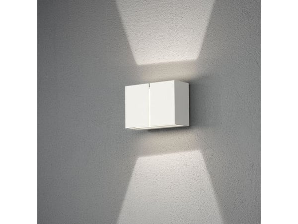 Konstsmide Pavia, Utendørs veggbelysning, Hvit, Aluminium, IP54, Fasade, I