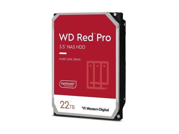 WD Red Pro WD221KFGX - Harddisk - 22 TB - intern - 3.5" - SATA 6Gb/s - 7200 rpm - buffer: 512 MB