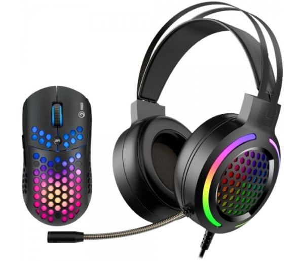 Marvo MH01 BK, Ambidekstriøs, Optisk, USB Type-A, 6400 DPI, Sort