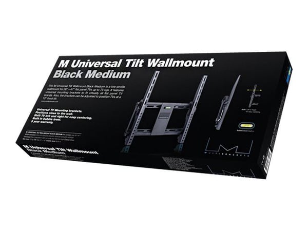 Multibrackets M Universal Tilt Wallmount Medium - Konsol - svart - skärmstorlek: 32"-55" - väggmonterbar
