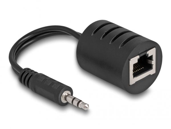 DeLOCK 87858, RJ-45, Naaras, 3.5mm, Uros, Musta