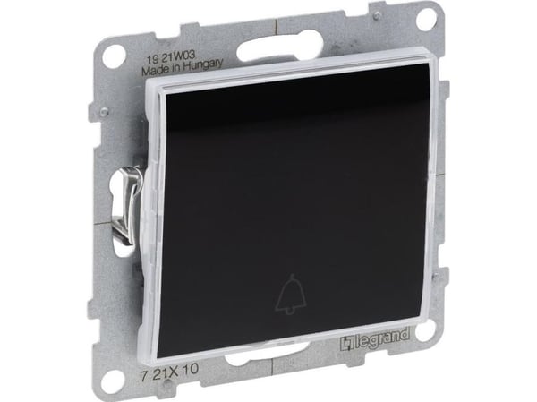 Legrand SUNO - Yksittäinen painike valaistuksella - 6 A - 250 V~ - automaattiset liittimet, musta - Legrand 721410 himp