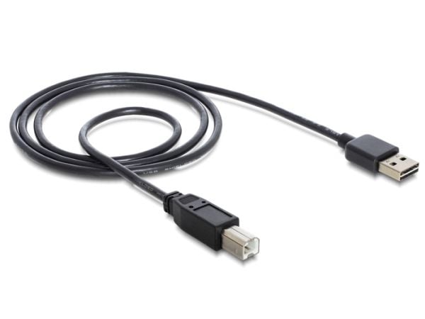 Delock EASY-USB - USB-kabel - USB-type B (hann) til USB (hann) - 1 m - svart