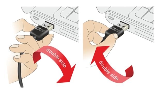 Delock EASY-USB - USB-kabel - USB-type B (hann) til USB (hann) - 1 m - svart