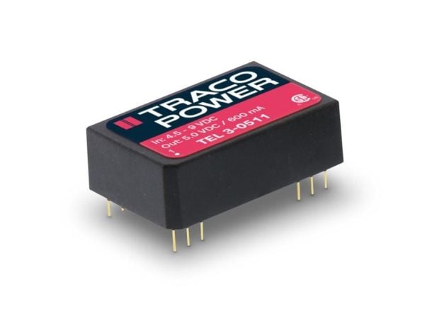 Traco Power TEL 3-0511, 20,3 mm, 10,2 mm, 31,8 mm, 12,4 g, 3 W, 4.5-9 V