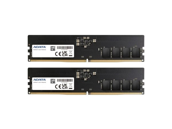 ADATA - DDR5 - sarja - 16 GB: 2 x 8 GB - DIMM 288-PIN - 4800 MHz / PC5-38400 - CL40 - 1,1 V - puskuroimaton - on-die ECC - musta
