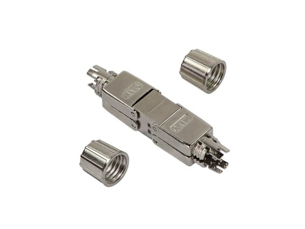 LogiLink MP0057, Cat.6A, Cat.7, Cat.7A, Metallisk, Rett, Metall, Nickel, Zink, 22/24, Nickel