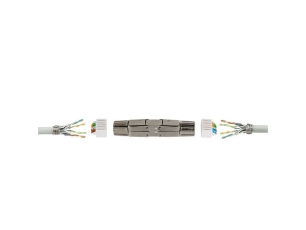 LogiLink MP0057, Cat.6A, Cat.7, Cat.7A, Metallisk, Rett, Metall, Nickel, Zink, 22/24, Nickel