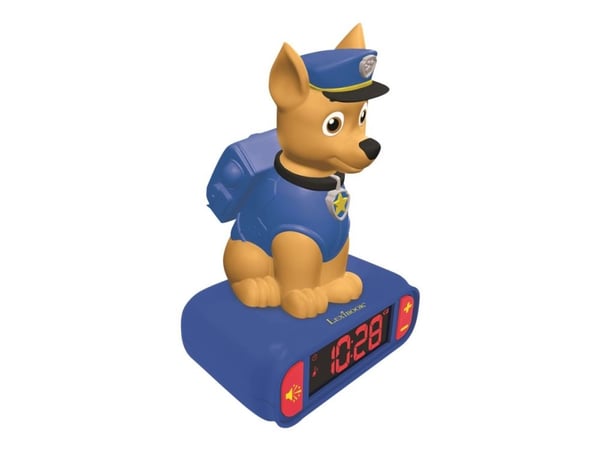 Digitalt vækkeur med natlys 3D Paw Patrol Chase figur og lydeffekter