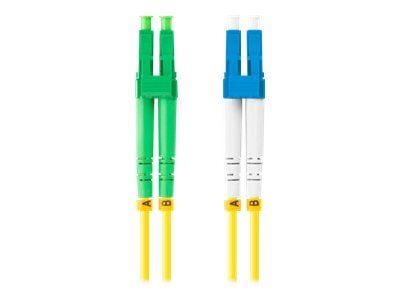 Lanberg - Patchkabel - LC/APC enkelttilstand (han) til LC/UPC enkelttilstand (han) - 2 m. - 3 mm - fiberoptik - duplex - 9 / 125 micron - G.657.A1 ...