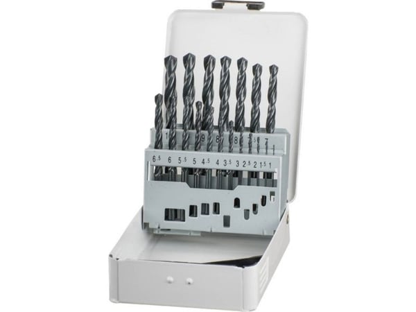 kwb 421944, Drill, Drill bit set, 1 mm, Ikke-jernholdig metall, Plast, Profil, Blad metall, 118°, 19 stykker