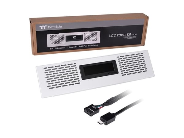 Thermaltake AC-062-OO6NAN-A1, Midi Tower, LCD panel kit, Hvit, Micro USB, USB (9 PIN), Thermaltake Tower 500