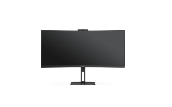 AOC V5 CU34V5CW - LED-skjerm - buet - 34" - 3440 x 1440 WQHD @ 100 Hz - VA - 300 cd/m² - 3000:1 - 1 ms - HDMI, DisplayPort, USB-C - høyttalere/webk...