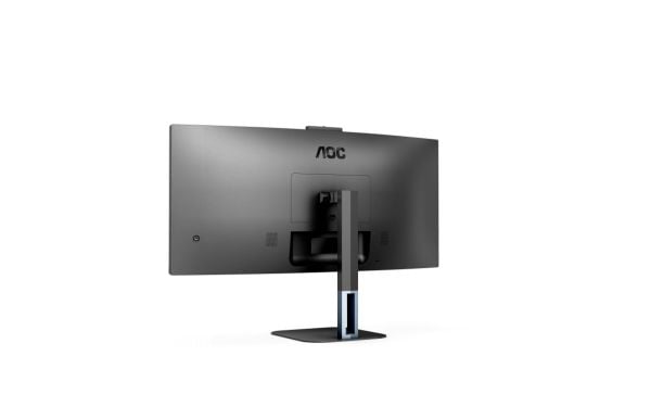AOC V5 CU34V5CW - LED-skjerm - buet - 34" - 3440 x 1440 WQHD @ 100 Hz - VA - 300 cd/m² - 3000:1 - 1 ms - HDMI, DisplayPort, USB-C - høyttalere/webk...