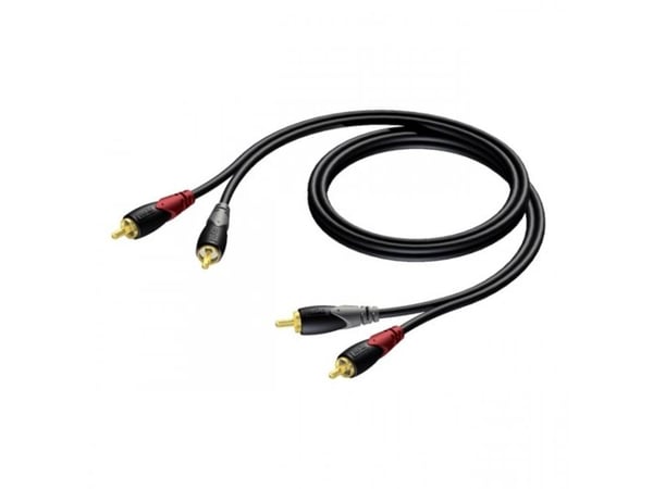 Procab Classic Series CLA800 - Ljudkabel - RCA x 2 hane till RCA x 2 hane - 1 m
