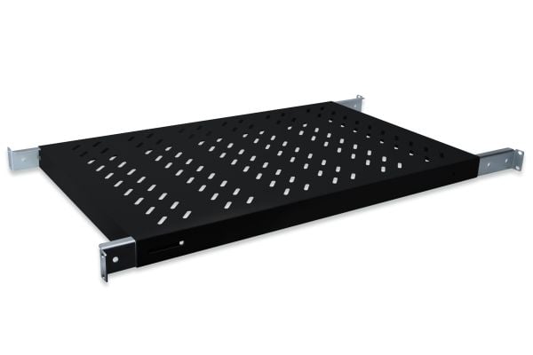 DIGITUS - Rack-hylle - RAL 9005, svart - 1U - 19"