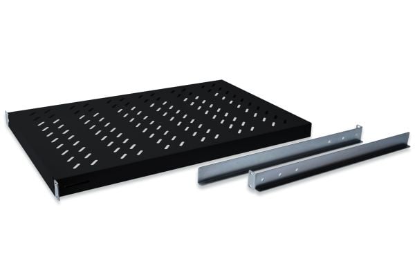 DIGITUS - Rack-hylle - RAL 9005, svart - 1U - 19"