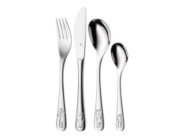 WMF Safari - Ruokailuvälinesarja - 4 kpl - keltainen, vihreä, ruostumaton teräs, kirjava