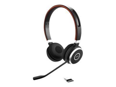 Jabra Evolve 65 SE UC Stereo - Hodesett - on-ear - Bluetooth - trådløs - USB - med ladestativ - Optimert for UC - for Jabra Evolve; LINK 380a MS