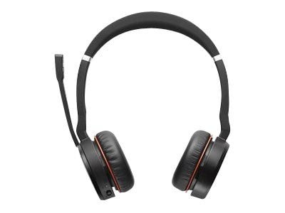 Jabra Evolve 75 SE MS Stereo - Hodesett - on-ear - Bluetooth - trådløs - aktiv støydemping - USB - Certified for Microsoft Teams - for LINK 380a MS