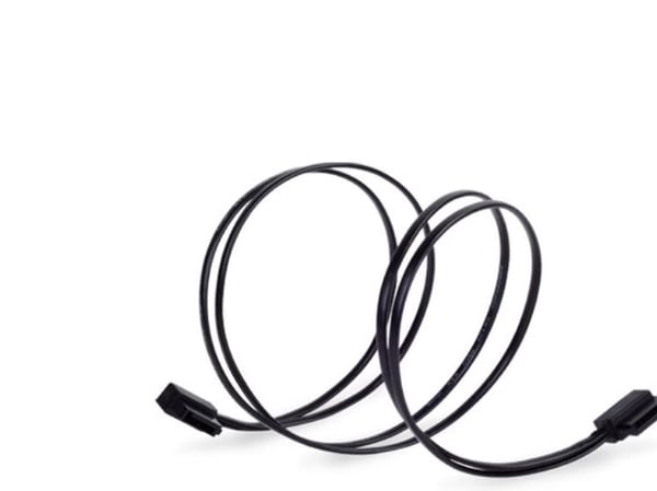 SilverStone CP11 - SATA-kabel - Serial ATA 150/300/600 - SATA (hunn) til SATA (hunn) - 50 cm - 90° kontakt - svart