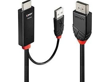 Lindy 41500, 3 m, HDMI + USB Type-A, DisplayPort, Uros, Uros, Suora
