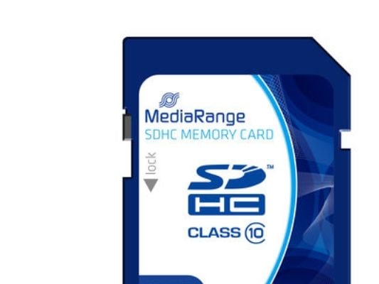 MediaRange - Flash-minnekort - 4 GB - Klasse 10 - SDHC - blå