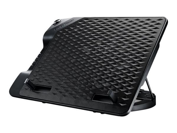 Cooler Master Notepal ERGOSTAND III - Notebookstativ - med 4-porters USB-hub, kjølevifte - 230 mm - svart