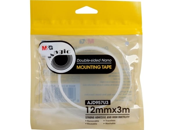 M&G Nano Tape kaksipuolinen läpinäkyvä 12mm 3m MG M&G Nano Tape kaksipuolinen läpinäkyvä 12mm 3m MG