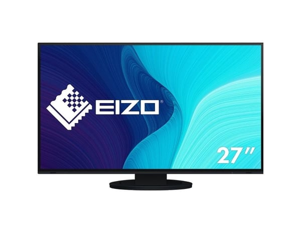 EIZO FlexScan EV2781-BK - LED-skärm - 27" - 2560 x 1440 QHD @ 60 Hz - IPS - 350 cd/m² - 1000:1 - 5 ms - HDMI, DisplayPort, USB-C - högtalare - svart