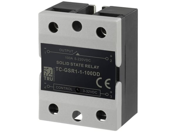 TRU COMPONENTS Puolijohderele TC-GSR-1-100DD 100 A Kytkentäjännite (max.): 220 V/DC DC-kytkentä 1 kpl