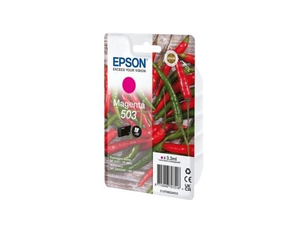 Epson 503, Perusvärintuotto, 3,3 ml, 165 sivua, 1 kpl, Kertapakkaus