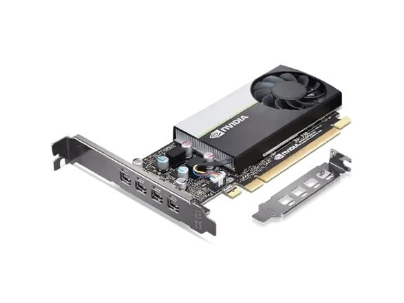 NVIDIA - Grafikkort - T1000 - 8 GB GDDR6 - PCIe 3.0 x16 - 4 x Mini DisplayPort - brun boks - for ThinkStation P3; P3 Ultra; P340; P350; P358; P520;...