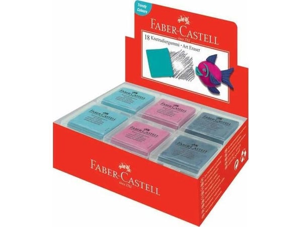 Faber-Castell 127124, Gummi, Bjørnebær, Rosa, Turkis, Voksen, 1 stykker
