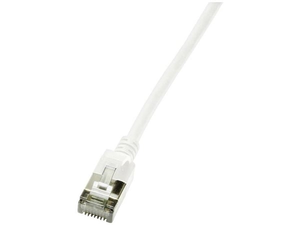LogiLink SlimLine - Koblingskabel - RJ-45 (hann) til RJ-45 (hann) - 5 m - SSTP, PiMF - CAT 6a - med støvel, halogenfri, formstøpt, uten hindringer ...
