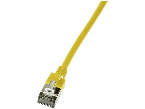 LogiLink SlimLine - Patch-kabel - RJ-45 (hane) till RJ-45 (hane) - 1.5 m - SSTP, PiMF - CAT 6a - startad, halogenfri, formpressad, hakfri - gul, RA...